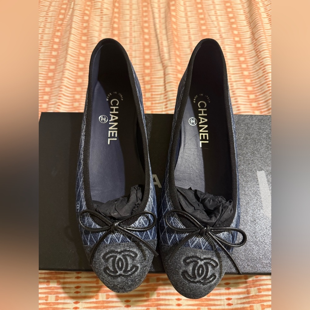 Chanel Women's Denim Ballet Flats